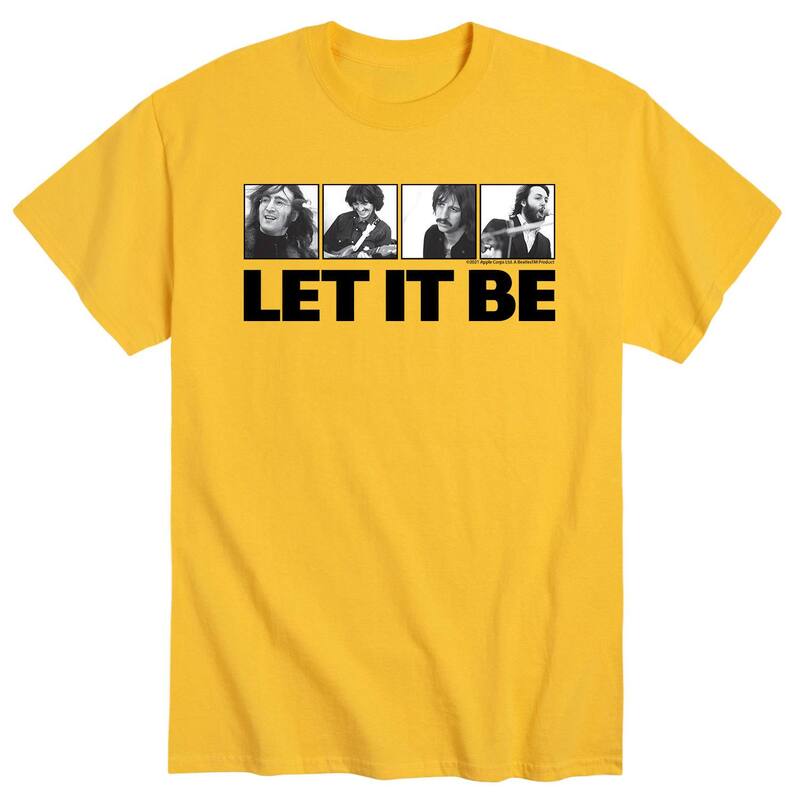 アニメキャラクター メンズ トップス Tシャツ Licensed Character Men's The Beatles Let It Be Tee Yellow イエロー