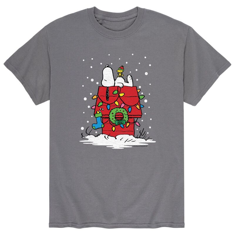 アニメキャラクター メンズ トップス Tシャツ Licensed Character Men's Peanutsnoopy Lit Up Tee Charcoal チャコール