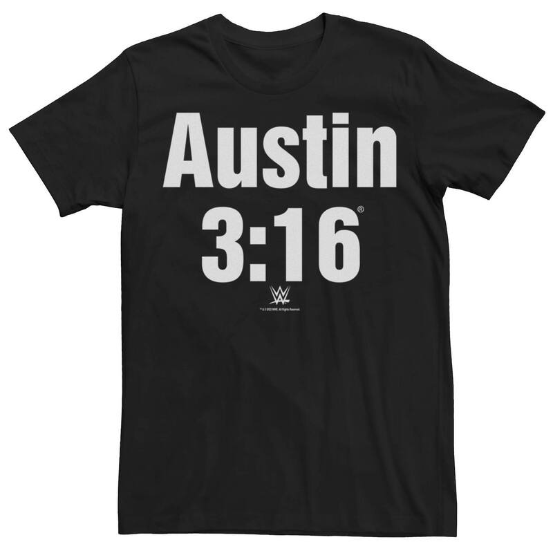 アニメ文字記号 メンズ トップス プルオーバー ロゴタイプ Licensed Character Men\u0027s WWE Austin 3:16 Logo Tee Black 黒いこと