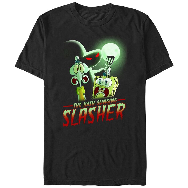 ニコロデオン メンズ トップス Tシャツ パンツ トール グラフィック Big & Tall Nickelodeon SpongeBob SquarePants And Squidword The Hash-Slinging Slasher Graphic Tee Black ブラック