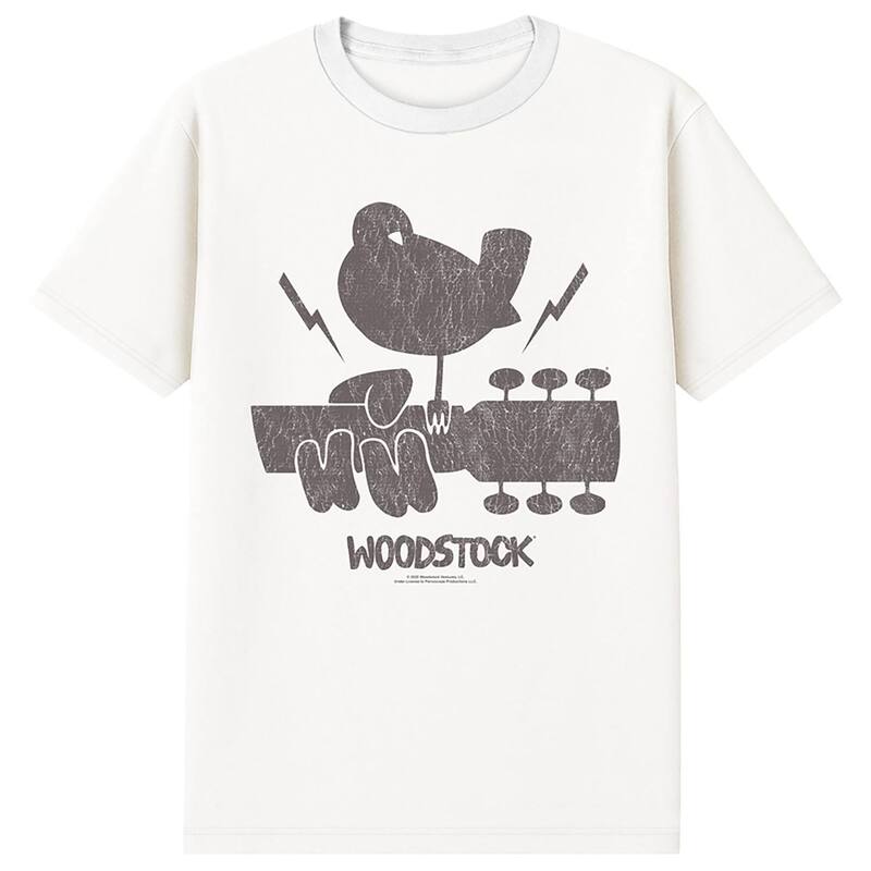 アニメキャラクター メンズ トップス Tシャツ ロゴ グラフィック Licensed Character Men's Woodstock Mono Logo Graphic Tee White ホワイト