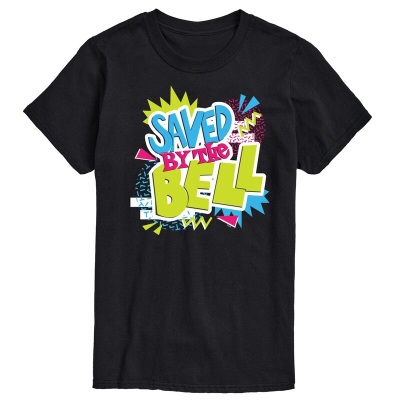アニメ人となり メンズ トップス ティーシャツ グラフィック Licensed Character Men\u0027saved By The Bell Tee Graphic Tee Black 黒いこと トップス-Tシャツ・カットソー