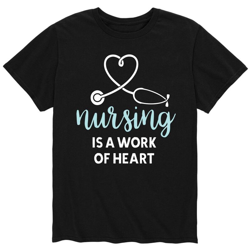 アニメキャラクター メンズ トップス Tシャツ Licensed Character Men's Nurses Work Of Heartee Black ブラック