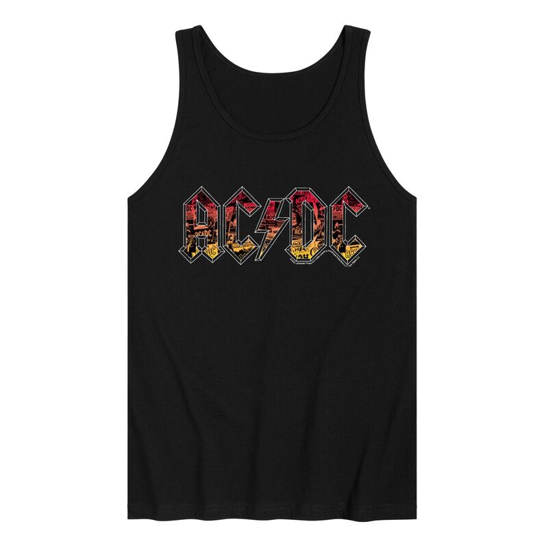 アニメキャラクター メンズ トップス Tシャツ ロゴ Licensed Character Men's ACDC Logo Tank Top Black ブラック