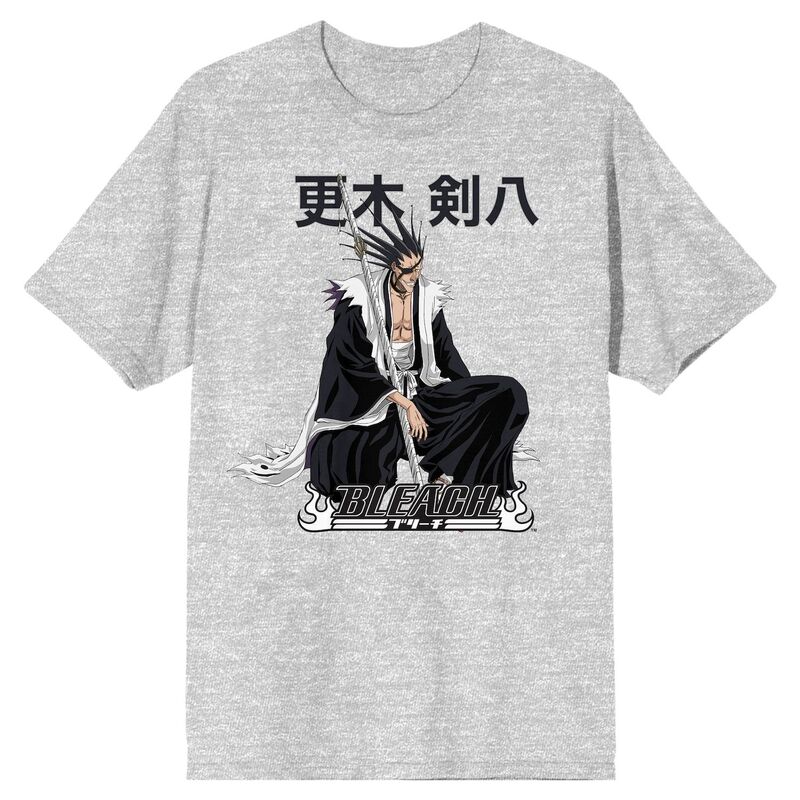 アニメキャラクター メンズ トップス Tシャツ Licensed Character Men's Bleach Kenpachi Zaraki Tee Gray グレー