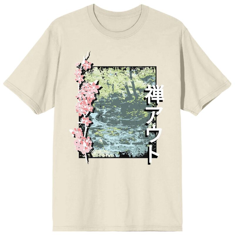 アニメキャラクター メンズ トップス Tシャツ Licensed Character Men's Natural World Cherry Blossom Tee Off White オフホワイト