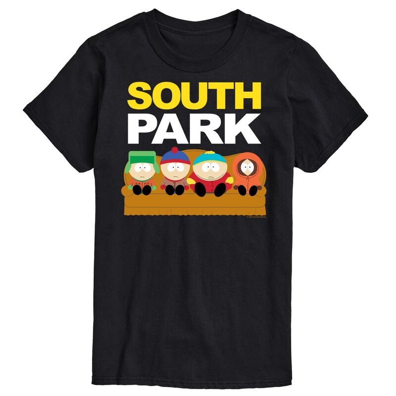アニメキャラクター メンズ トップス Tシャツ トール Licensed Character Big & Tall South Park Couch Tee Black ブラック