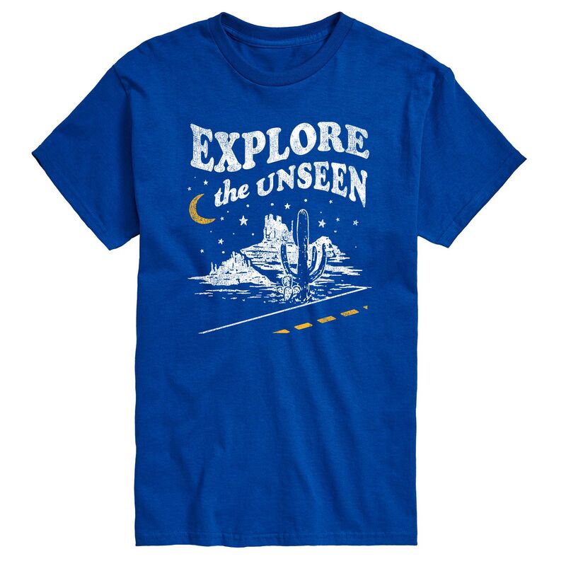 アニメキャラクター メンズ トップス Tシャツ トール グラフィック Licensed Character Big & Tall Explore The Unknown Graphic Tee Blue ブルー