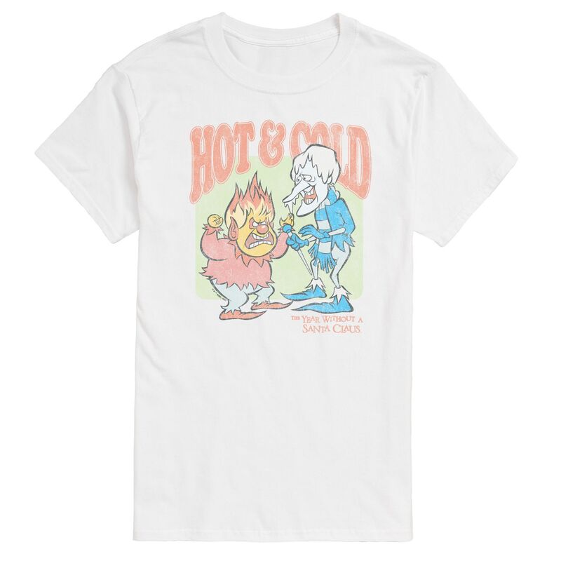 アニメキャラクター メンズ トップス Tシャツ グラフィック Licensed Character Men's Year Without Santa Claus Hot And Cold Graphic Tee White ホワイト