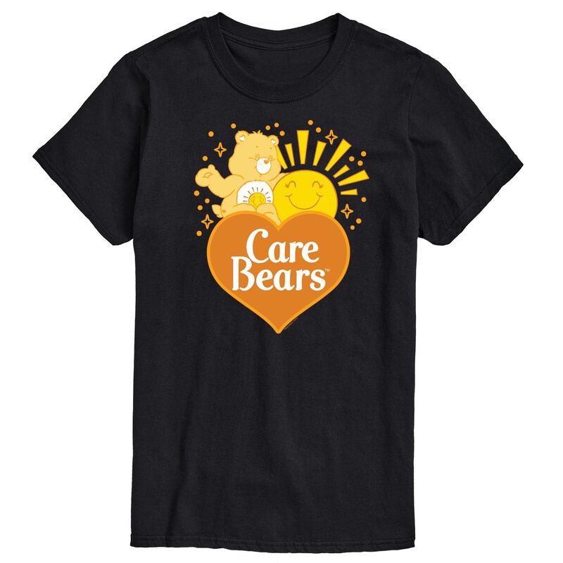 アニメキャラクター メンズ トップス Tシャツ ロゴ グラフィック Licensed Character Men's Care Bears Funshine Logo Graphic Tee Black ブラック
