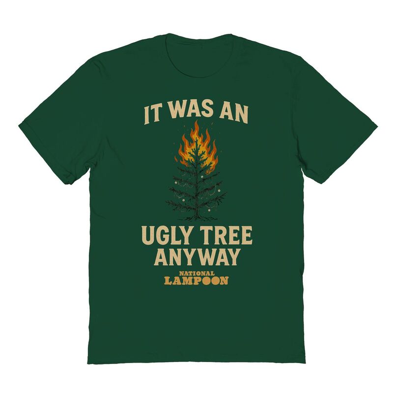 アニメキャラクター メンズ トップス Tシャツ グラフィック Licensed Character Men's Nationalampoon's Christmas Vacation It Was An Ugly Tree Anyways Graphic Tee Forest Green グリーン