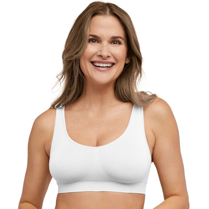 バリ レディース アンダー御召しもの ブラ Bali One Smooth U Seamless Bralette DFBRAL White 白いこと