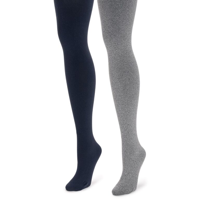 ムクルクス レディース アンダーお召しもの ソックス フリース Women\u0027s MUK LUKS 2 Pack Fleece Lined Tights Gray 薄墨色
