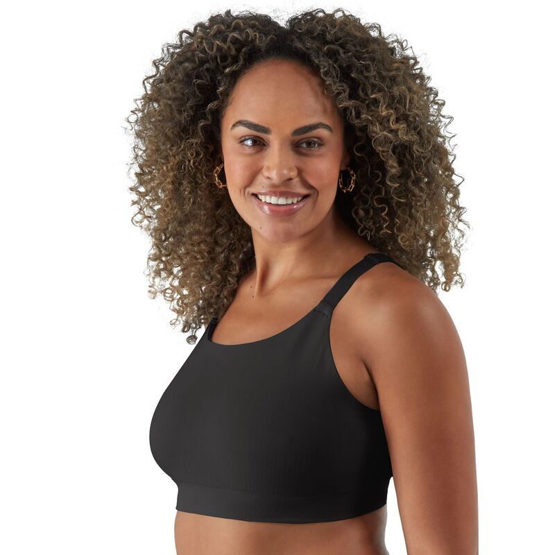バリ レディース アンダー御召しもの ブラ Bali Comfort Revolution Modern Seamless Bralette DFMSBR Black 黒いこと