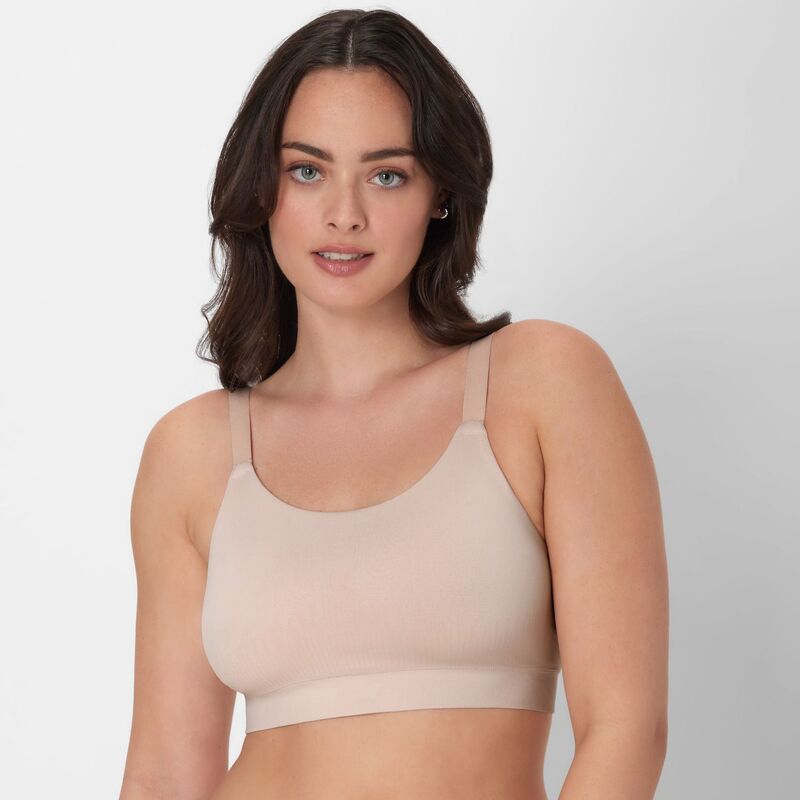 バリ レディース アンダー御召しもの ブラ Bali Comfort Revolution Modern Seamless Bralette DFMSBR Sandshell