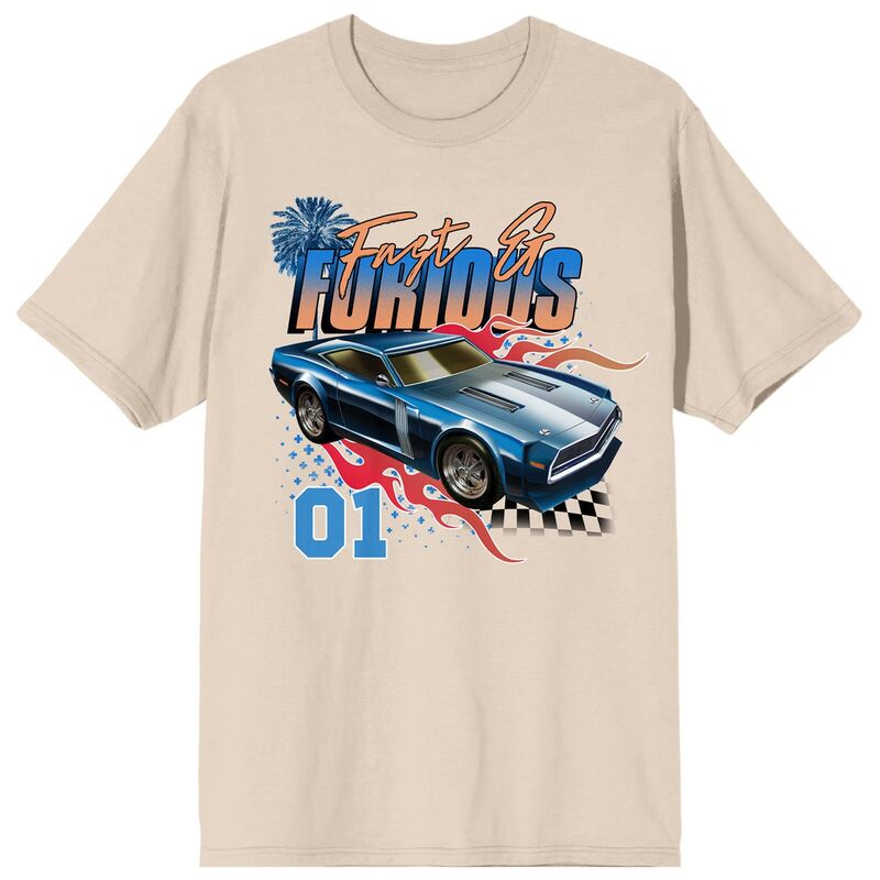 アニメキャラクター レディース トップス Tシャツ ロゴ グラフィック Licensed Character Juniors' Fast & Furious Gradient Logo Graphic Tee Off White オフホワイト