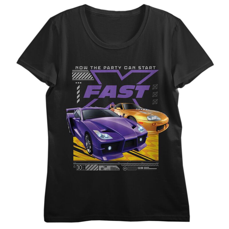 アニメキャラクター レディース トップス Tシャツ グラフィック Licensed Character Juniors' Fast & Furious Now Graphic Tee Black ブラック