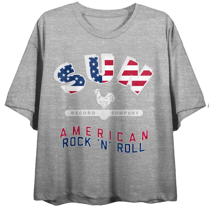 アニメキャラクター レディース トップス Tシャツ グラフィック Licensed Character Juniors' Sun Records American Rock Graphic Tee Gray グレー 6,530円