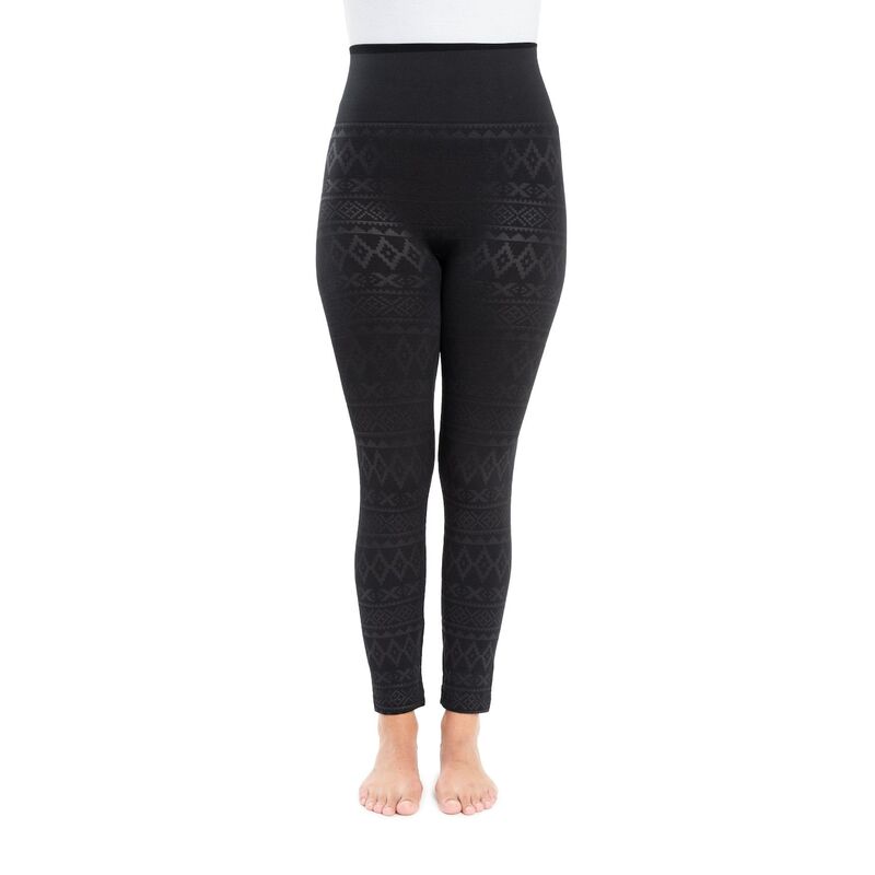 ムクルクス レディース ボトムス カジュアルパンツ レギュラーフィット レギンス フリース Women's MUK LUKS Fleece Lined Regular Fit Leggings Ebony Fair Isle
