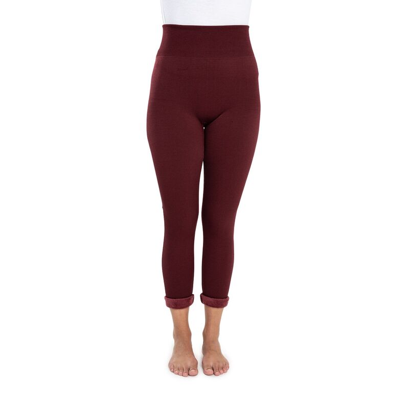 ムクルクス レディース ボトムス カジュアルパンツ レギンス Women's MUK LUKS Faux Fur Lined Leggings Wine ワイン