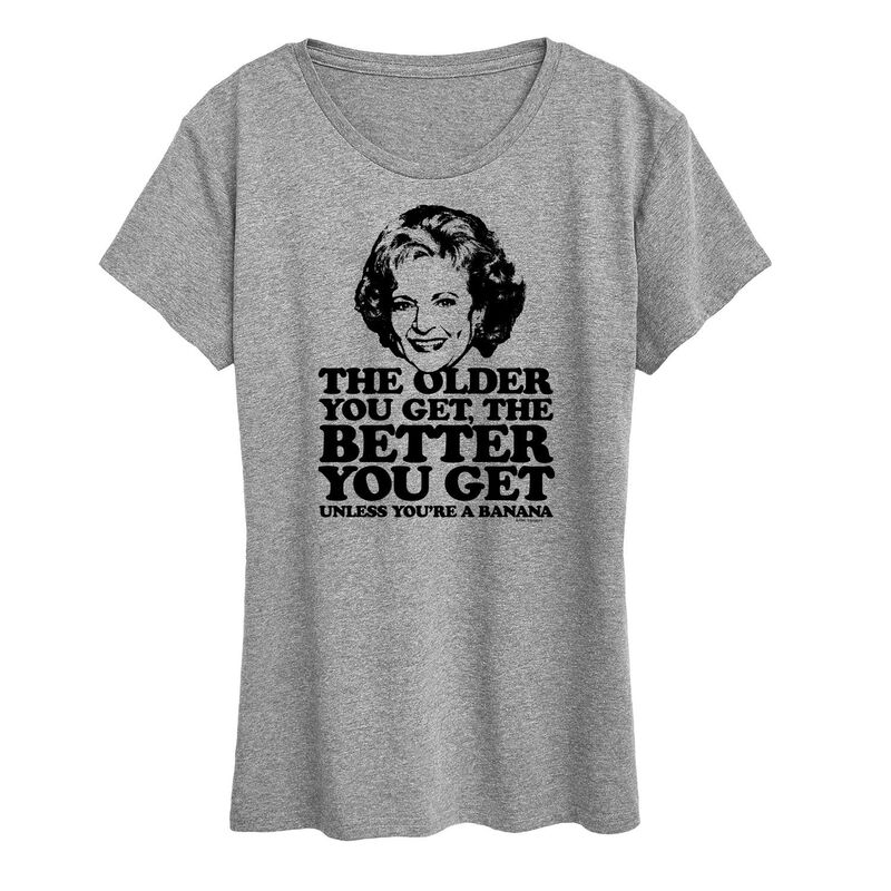 アニメキャラクター レディース トップス Tシャツ グラフィック Licensed Character Women's Golden Girls Rose Older You Get Graphic Tee Heather Gray グレー