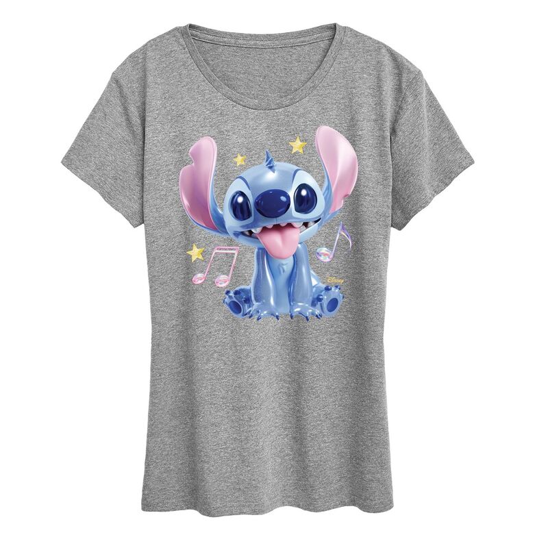 ディズニー レディース トップス Tシャツ グラフィック Disney's Lilo & Stitch Women's Metaverse Graphic Tee Heather Gray グレー