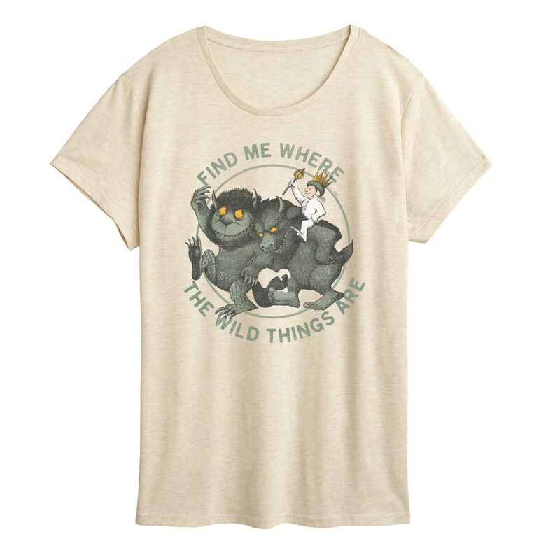 アニメキャラクター レディース トップス Tシャツ グラフィック Licensed Character Women's Where The Wild Things Are Find Me Graphic Tee Beige ベージュ