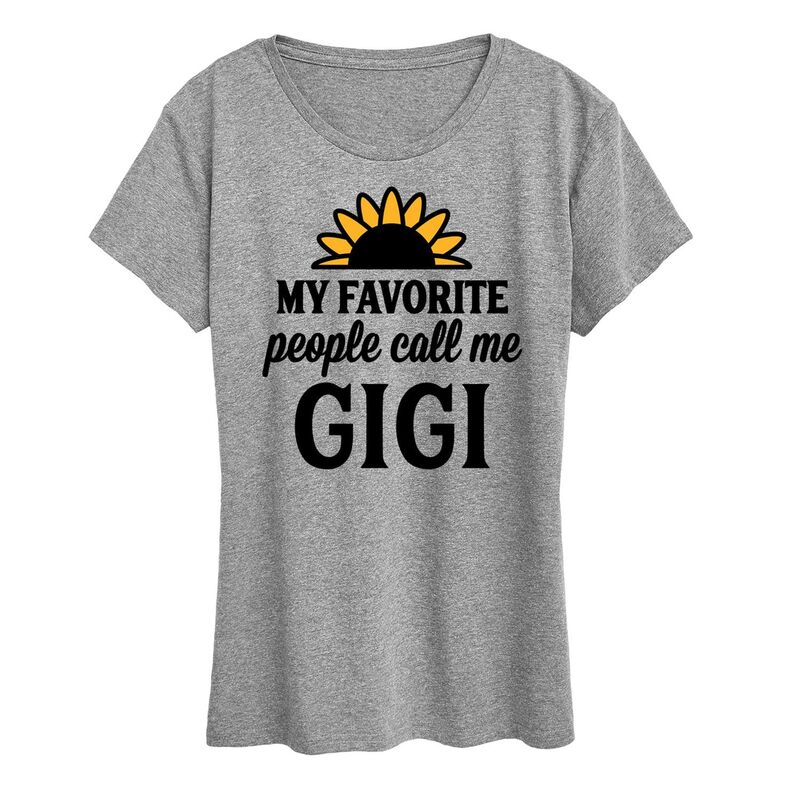 アンブランデッド レディース トップス Tシャツ グラフィック Unbranded Women's Favorite People Call Me Gigi Graphic Tee Heather Gray グレー