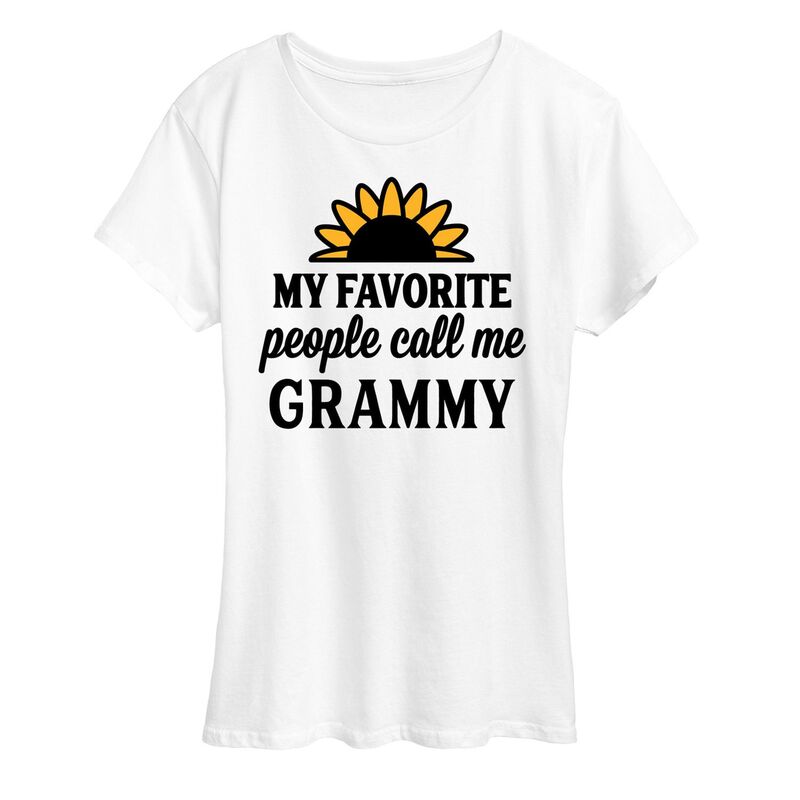 アンブランデッド レディース トップス Tシャツ グラフィック Unbranded Women's Favorite People Call Me Grammy Graphic Tee White ホワイト