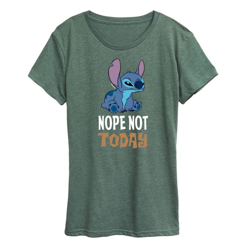 ディズニー レディース トップス Tシャツ グラフィック Disney's Lilo & Stitch Women's Nope Notoday Graphic Tee Juniper