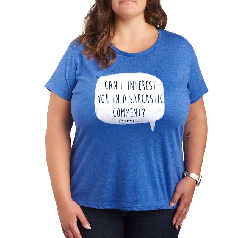 アニメキャラクター レディース トップス Tシャツ プラスサイズ グラフィック Licensed Character Plus Friendsarcasticomment Graphic Tee Heatheroyal Blue ヘザー