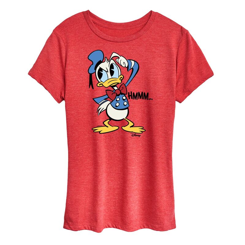 ディズニー レディース トップス Tシャツ グラフィック Disney's Donalduck Women's Hmmm Graphic Tee Heathered ヘザー 6,360円