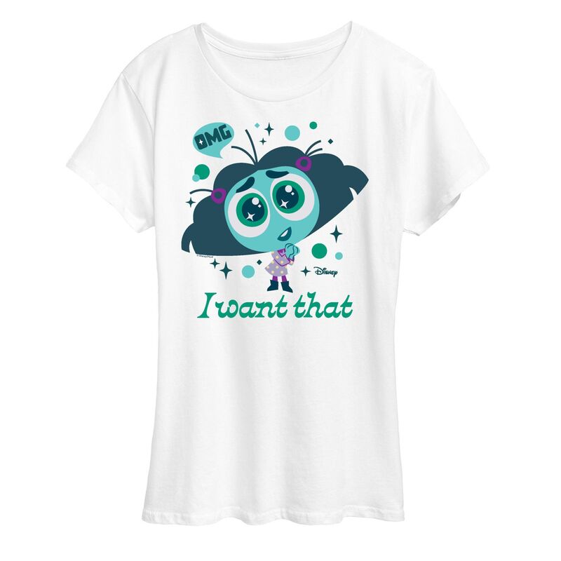ディズニー ピクサー レディース トップス Tシャツ グラフィック Disney / Pixar's Inside Out 2 Envy Women's I Wanthat Graphic Tee White ホワイト