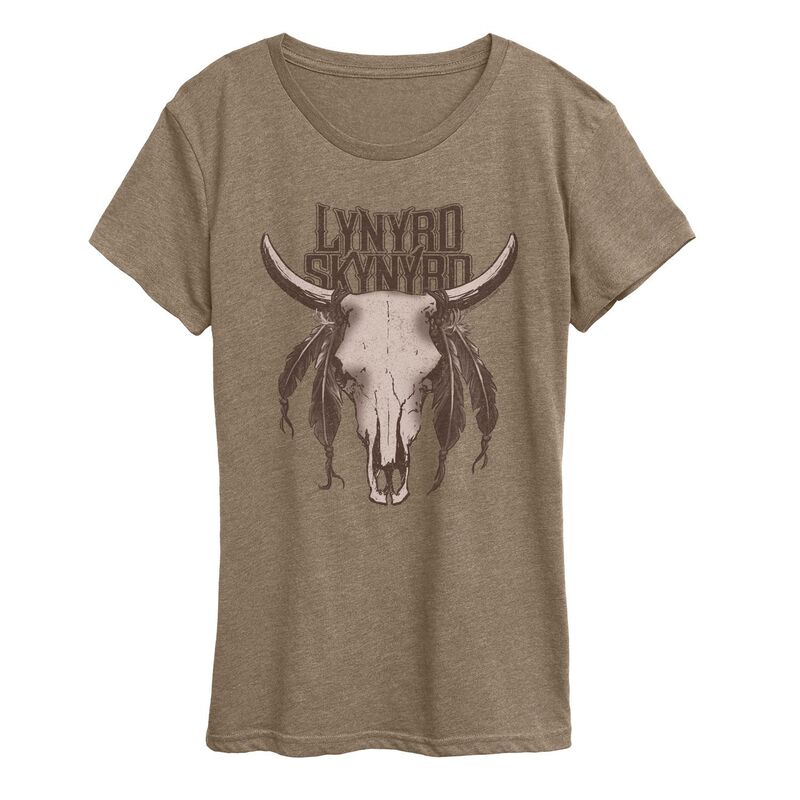アニメキャラクター レディース トップス Tシャツ グラフィック Licensed Character Women's Lynyrd Skynyrdistressed Graphic Tee Heather Mocha ヘザー