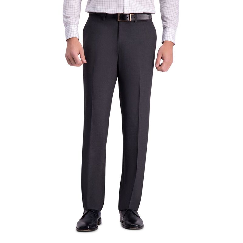 ハガー メンズ ボトムス カジュアルパンツ Men &rsquo; s J.M. HaggarR Premium Flex-Waistraight-Fit 4-Way Stretch Flat-Front Dress Pants Charcoal Heather チャコール｜ReVida 店