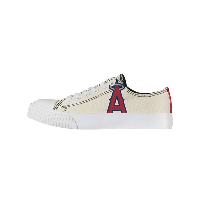 アンブランデッド レディース シューズ スニーカー Unbranded Women's FOCO Cream Los Angeles Angels Low Top Canvashoes Ang Beige ベージュ