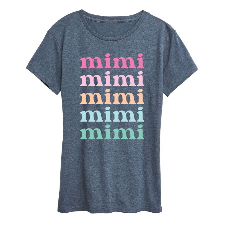 アニメキャラクター レディース トップス Tシャツ グラフィック Licensed Character Women's Colorful Stacked Mimi Graphic Tee Heather Blue ヘザー