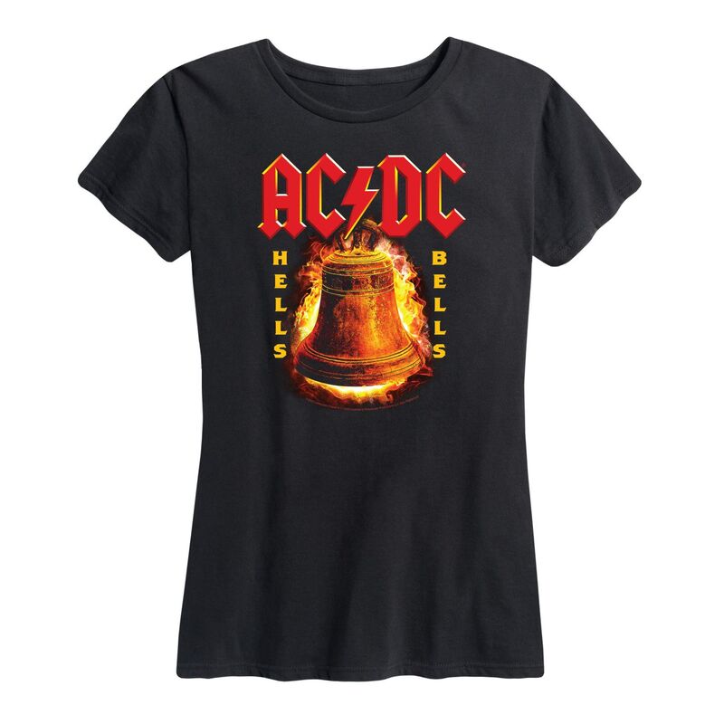 アニメキャラクター レディース トップス Tシャツ グラフィック Licensed Character Women's ACDC Flames Graphic Tee Black ブラック