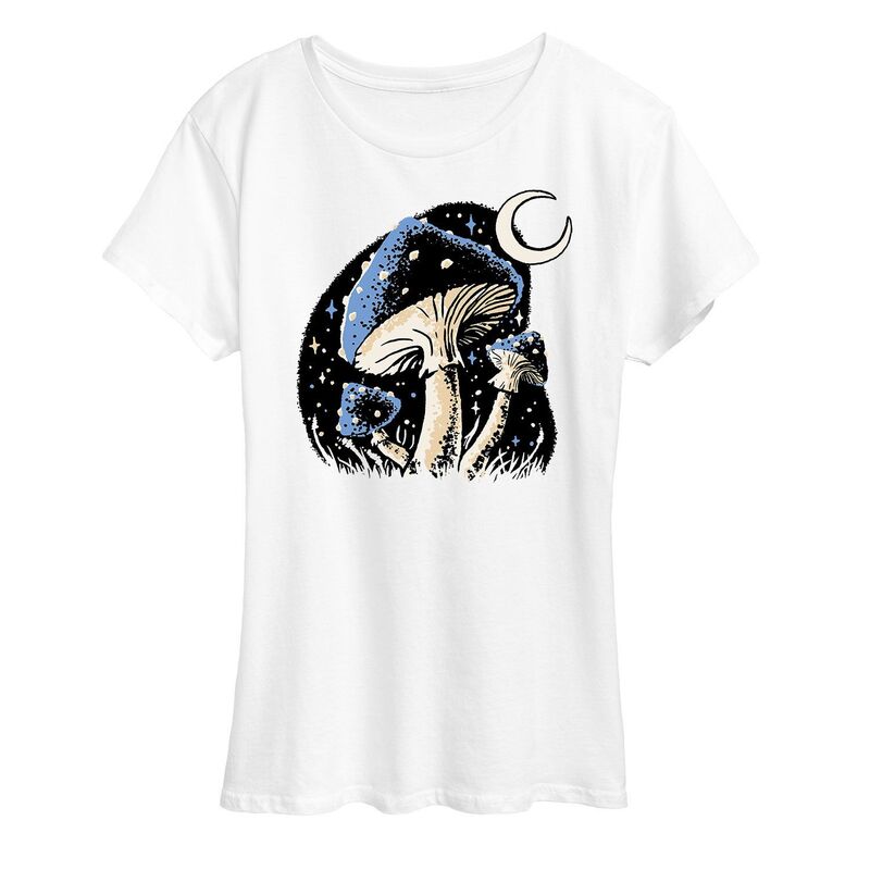 アニメキャラクター レディース トップス Tシャツ グラフィック Licensed Character Women'starry Mushroom Graphic Tee White ホワイト