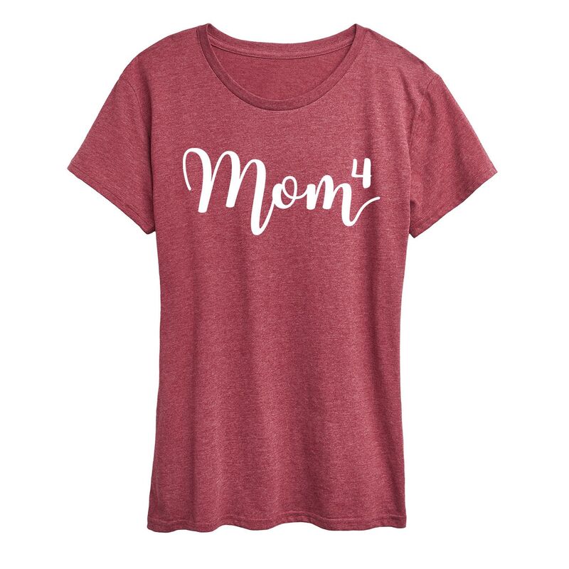 アニメキャラクター レディース トップス Tシャツ グラフィック Licensed Character Women's Mom To The Fourth Power Graphic Tee Heather Wine ヘザー