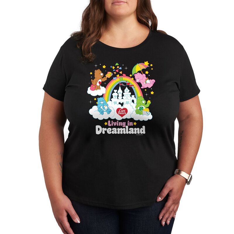 アニメキャラクター レディース トップス Tシャツ プラスサイズ グラフィック Licensed Character Plus Care Bears Living In Dreamland Graphic Tee Black ブラック