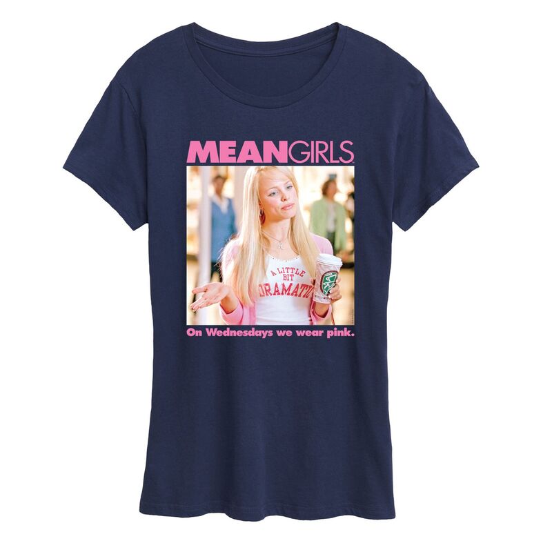 アニメキャラクター レディース トップス Tシャツ グラフィック Licensed Character Women's Mean Girls Regina Graphic Tee Navy ネイビー