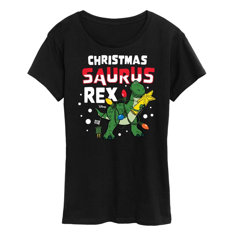 ディズニー ピクサー レディース トップス Tシャツ グラフィック Disney / Pixar's Toy Story Women's Christmasaurus Rex Graphic Tee Black ブラック