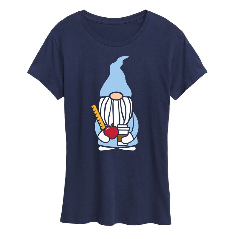 アニメキャラクター レディース トップス Tシャツ グラフィック Licensed Character Women's Teacher Gnome Graphic Tee Navy ネイビー