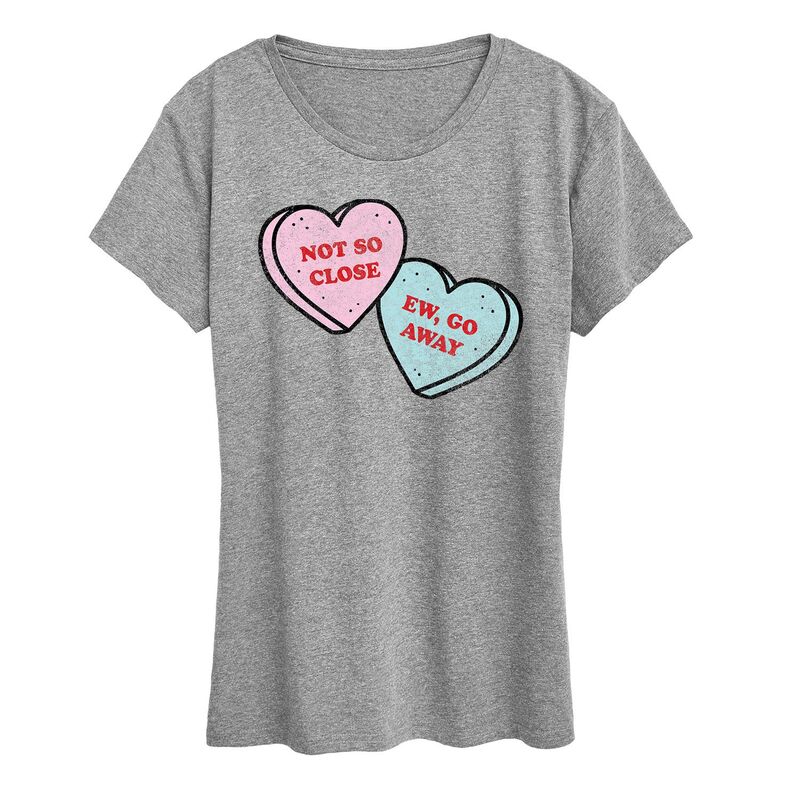 アニメキャラクター レディース トップス Tシャツ グラフィック Licensed Character Women'sassy Candy Hearts Graphic Tee Heather Gray グレー 5,936円
