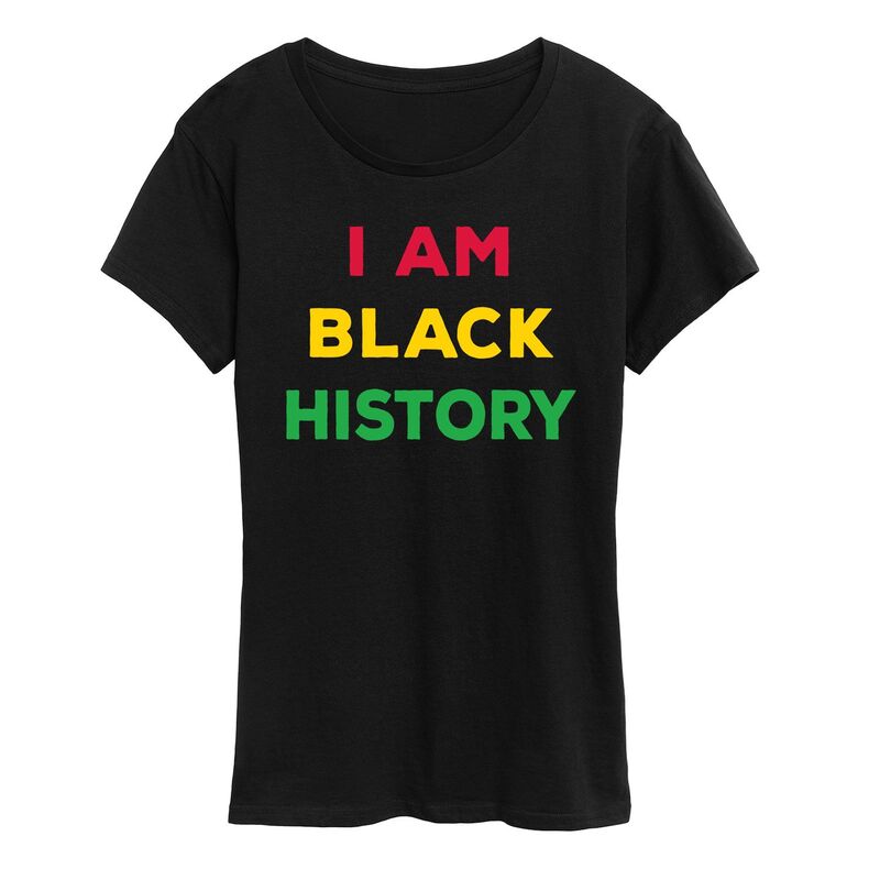 アニメキャラクター レディース トップス Tシャツ プラスサイズ グラフィック Licensed Character Plus I Am Black History Graphic Tee Black ブラック