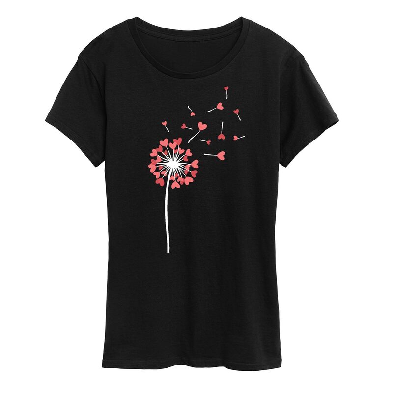 アニメキャラクター レディース トップス Tシャツ グラフィック Licensed Character Women's Dandelion Hearts Graphic Tee Black ブラック