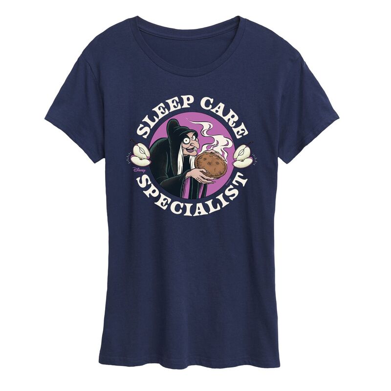 ディズニー レディース トップス Tシャツ グラフィック Disney'hite and the Seven Dwarfs Evil Queen Women'sleep Care Graphic Tee Navy ネイビー