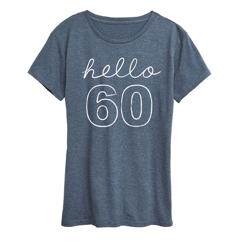 アニメキャラクター レディース トップス Tシャツ グラフィック Licensed Character Women's Hello 60 Graphic Tee Heather Blue ヘザー