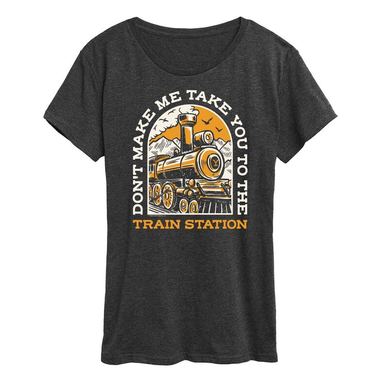 アニメキャラクター レディース トップス Tシャツ グラフィック Licensed Character Women's Yellowstone Don't Make Me Graphic Tee Heather Charcoal チャコール